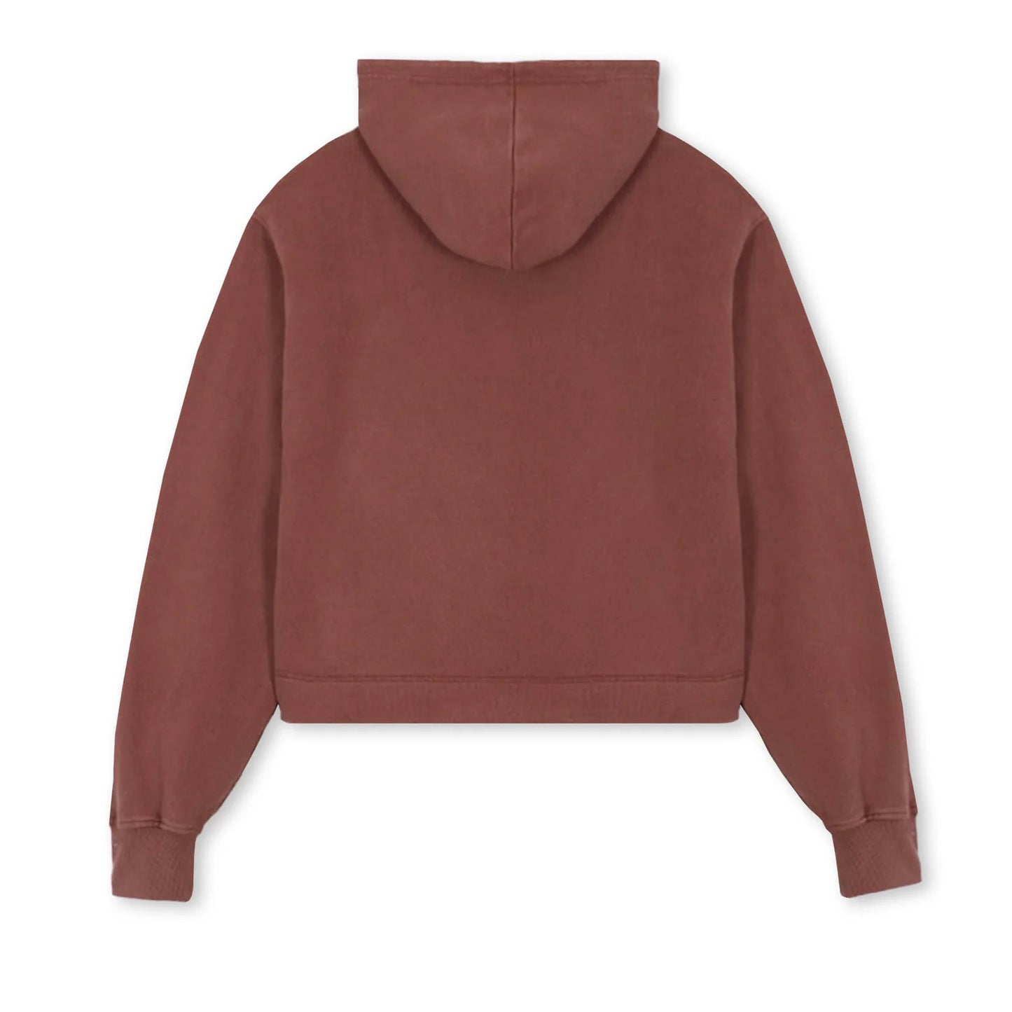 Oversized Cropped Hoodie Rust